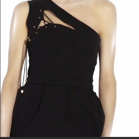 Preen by Thornton Bregazzi lace-up one shoulder mini dress - Picture 3 of 4